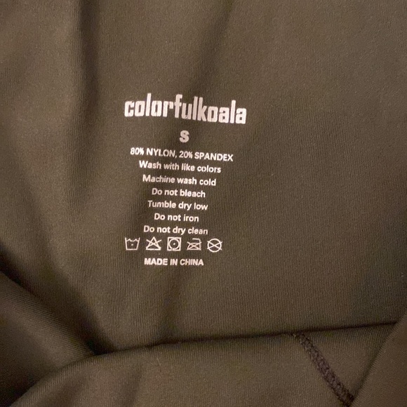 Colorful koala olive green leggings - Picture 2 of 2